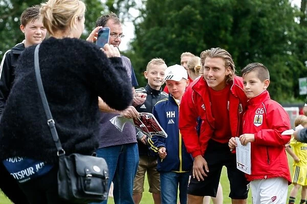 Bristol City Football Club: Luke Freeman Interacts with Young Fans after Preseason Community Match, July 2015