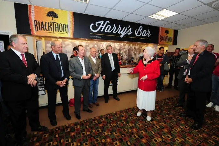 Framed Print : Bristol City Football Club: Marina Dolman Opens Harrys Bar at Ashton Gate Stadium during Leeds United Match, September 29, 2012