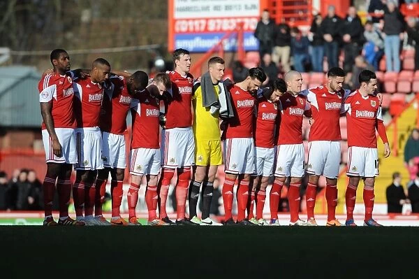 Bristol City Football Club - Minute Silence before Kick-off against Tranmere Rovers, Ashton Gate, 2014