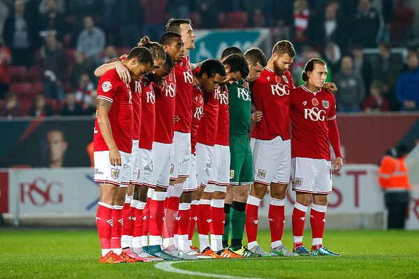 Bristol City Football Club Observes Remembrance Day with Minutes Silence at Ashton Gate Stadium during Sky Bet Championship Match against Wolves