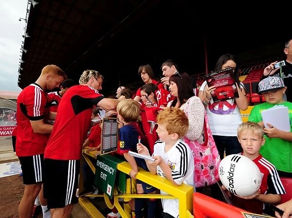 Bristol City Football Club Open Day: Martyn Woolford and Ryan Taylor Sign Autographs