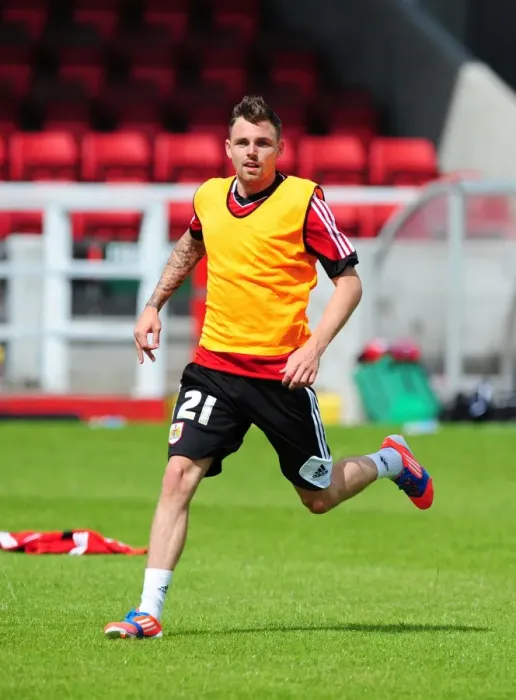 Framed Print : Bristol City Football Club: Paul Anderson in Action during Pre-Season Training, July 2012 Framed Print : Bristol City Football Club: Paul Anderson in Action during Pre-Season Training, July 2012