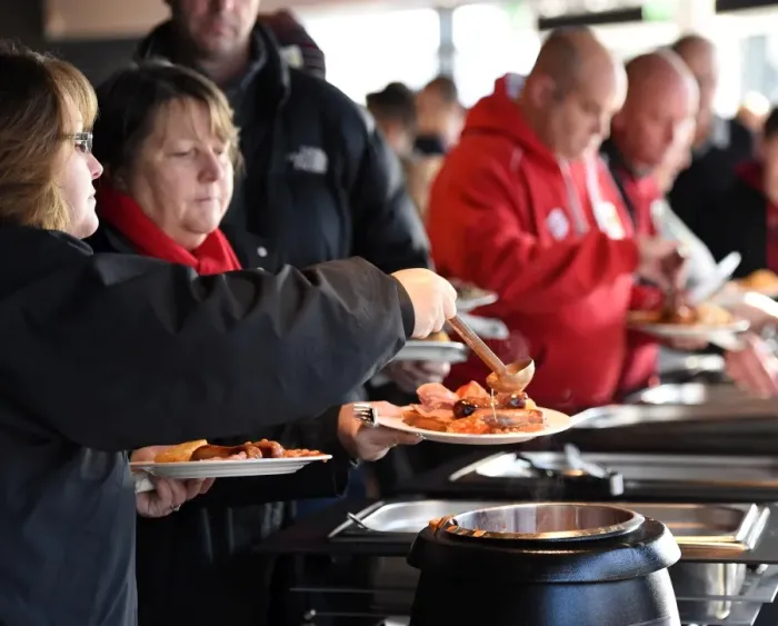 Framed Print : Bristol City Football Club: Pre-Match Breakfast Buffet at Ashton Gate Stadium, 2015