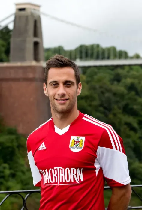 Framed Print : Bristol City Football Club: Sam Baldock's Portraits at Avon Gorge with Clifton Suspension Bridge Backdrop