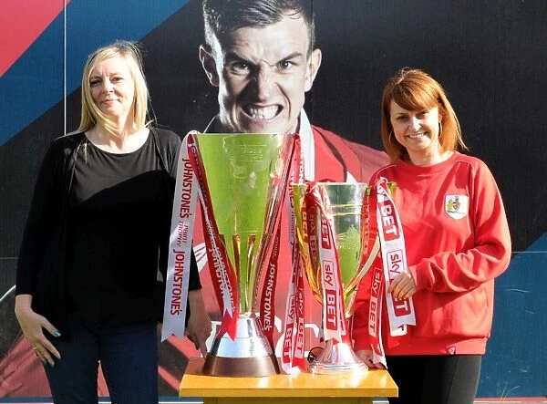 Bristol City Football Club: Sonia Ellett and Suzanne Coombs Celebrate Double Victory with Johnstone Paint Trophy and Sky Bet League One Trophy