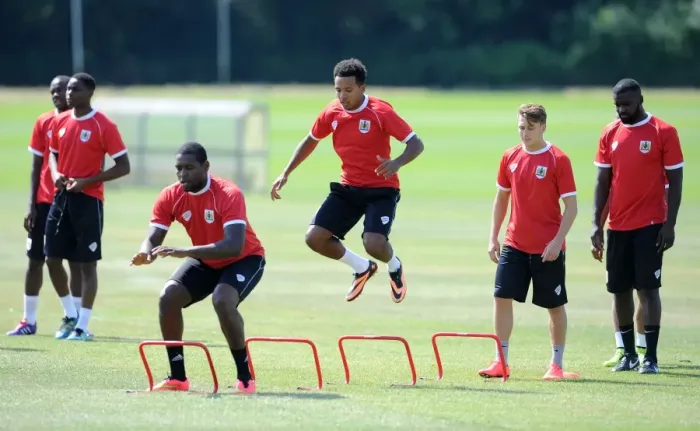 Framed Print : Bristol City Football Club: Training Session with Jay Emmanuel-Thomas, Korey Smith, and Luke Freeman (July 2014) Framed Print : Bristol City Football Club: Training Session with Jay Emmanuel-Thomas, Korey Smith, and Luke Freeman (July 2014)