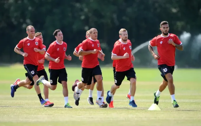 Framed Print : Bristol City Football Club: Training Sessions, July 2014