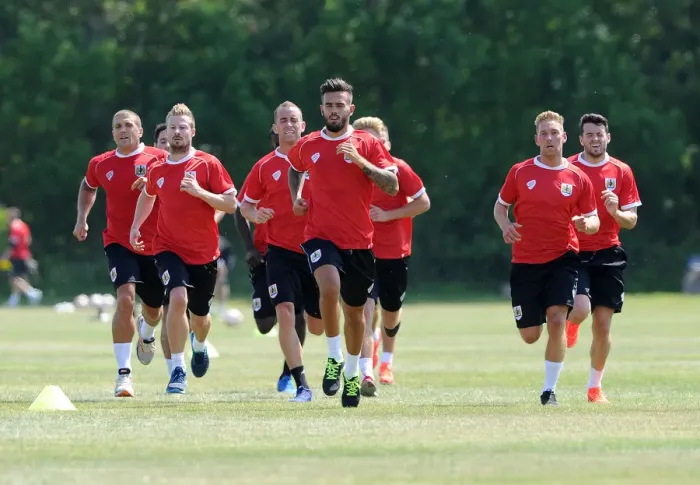Framed Print : Bristol City Football Club: Training Sessions, July 2014