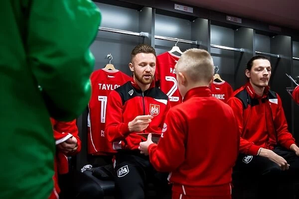 Bristol City Football Club: Uniting Mascots and Players in the Dressing Room - Sky Bet Championship Match against Rotherham United