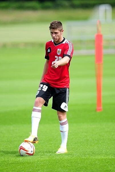 Bristol City Football Club: Wes Burns in Action during Pre-Season Training