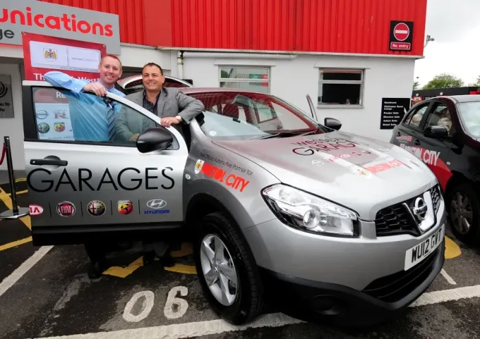 Framed Print : Bristol City Football Club: Wessex Garages Delivers New Media Car at Pre-Season Open Day