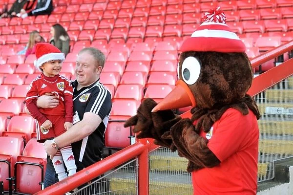 Bristol City Football Fan with Scrumpy at Ashton Gate, 13th December 2014 - Sky Bet League One Match vs Crawley Town