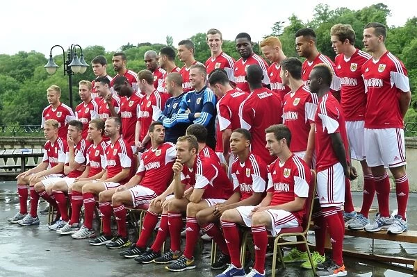Bristol City Football Squad Gathers for Team Photo at Avon Gorge Hotel