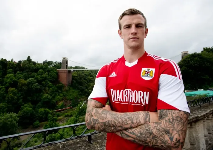 Framed Print : Bristol City Football Team: Aden Flint at Avon Gorge Hotel, Bristol (July 2013)