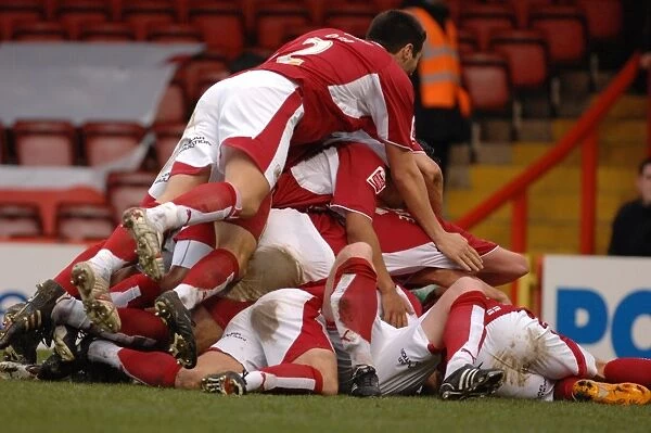 Bristol City Football Team Celebrating Glory: The Unforgettable Moment Against Norwich City