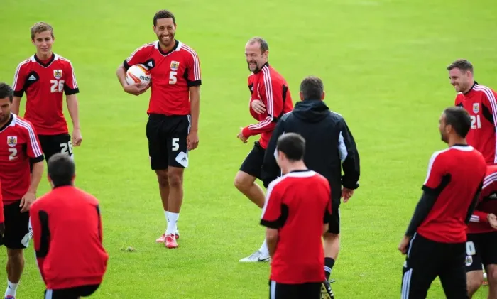 Framed Print : Bristol City Football Team in High Spirits during Pre-Season Training, Scotland Tour (July 2012) Framed Print : Bristol City Football Team in High Spirits during Pre-Season Training, Scotland Tour (July 2012)