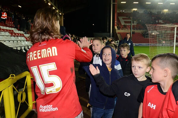 Bristol City Footballer Luke Freeman High-Fives Young Fans After Match
