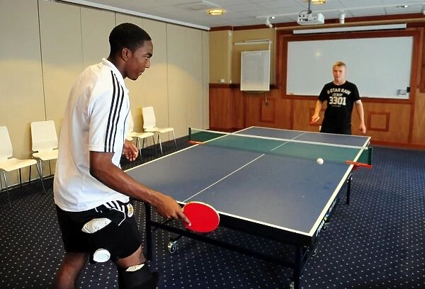 Bristol City Footballers Marlon Jackson and Joe Lennox: Table Tennis Training