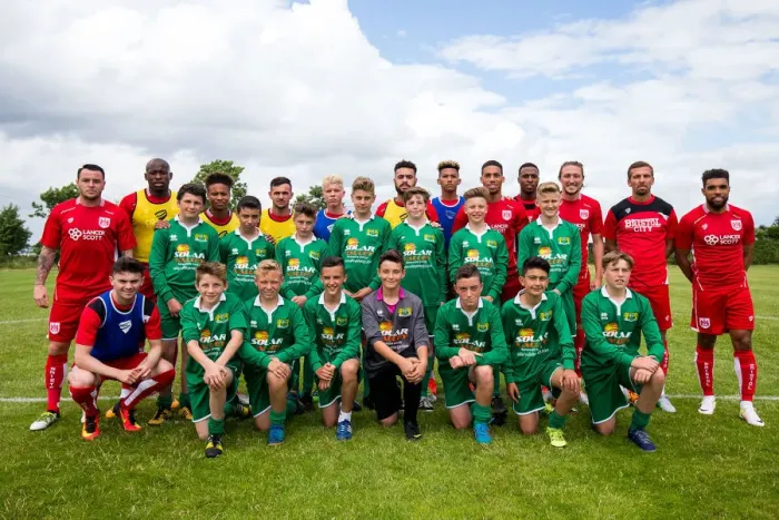 Framed Print : Bristol City Footballers Mingle with Hengrove Athletic Young Stars at Pre-Season Community Match Framed Print : Bristol City Footballers Mingle with Hengrove Athletic Young Stars at Pre-Season Community Match