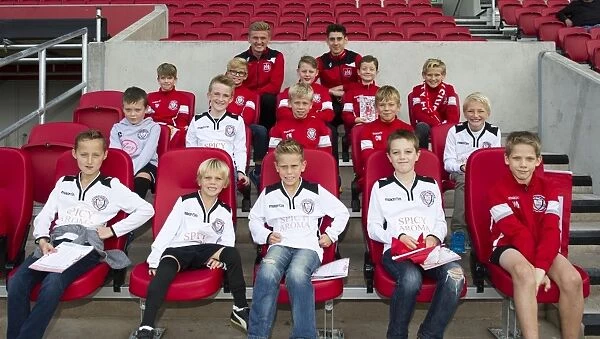 Bristol City Footballers Taylor Moore and Callum O'Dowda Inspire Young Players from Portishead Town at Ashton Gate Stadium (2016)