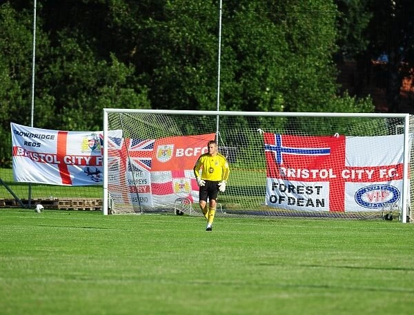 Bristol City Goalkeeper, Dean Gerken and his goal back on to Bristol City flags