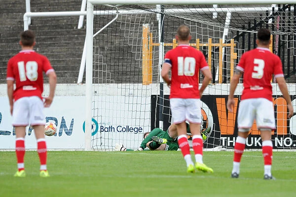 Bristol City Goalkeeper Frank Fielding Saves Penalty in Pre-Season Friendly vs Bath City