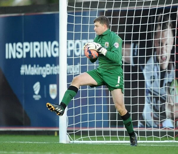 Bristol City Goalkeeper Frank Fielding Saves AFC Telford Shot - FA Cup Second Round, 2014