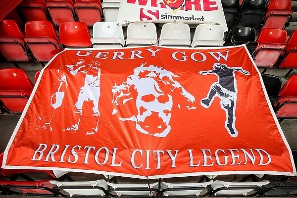 Bristol City Honors Gerry Gow: A Sea of Memories in the Atyeo Stand during Bristol City vs. Blackburn Rovers