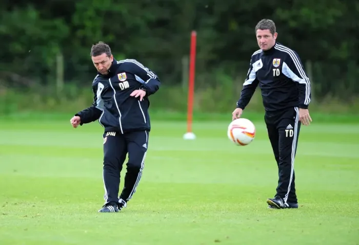 Framed Print : Bristol City Manager Derek McInnes Coaches Team During Training Session Framed Print : Bristol City Manager Derek McInnes Coaches Team During Training Session