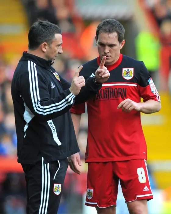 Framed Print : Bristol City Manager Derek McInnes and Neil Kilkenny Planning Tactics Ahead of Blackpool Match Framed Print : Bristol City Manager Derek McInnes and Neil Kilkenny Planning Tactics Ahead of Blackpool Match