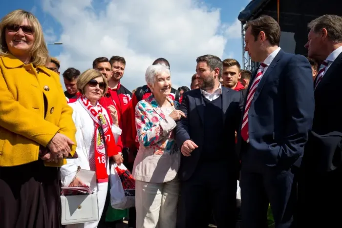 Framed Print : Bristol City Manager Lee Johnson Arrives at End-of-Season Awards Amidst Fans in Fanzone (Bristol City vs Birmingham City) Framed Print : Bristol City Manager Lee Johnson Arrives at End-of-Season Awards Amidst Fans in Fanzone (Bristol City vs Birmingham City)