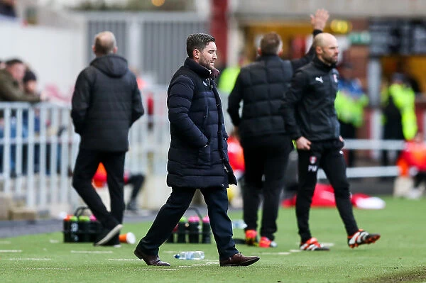 Bristol City Manager Lee Johnson Leads the Charge Against Rotherham United at Ashton Gate Stadium, Sky Bet Championship (04.02.2017)