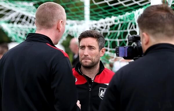 Bristol City Manager Lee Johnson Pre-Season Interview at Hengrove Athletic Match, 2016