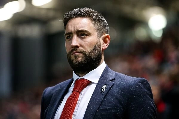 Bristol City Manager Lee Johnson Watches On During Championship Clash Against Huddersfield Town (17 March 2017)