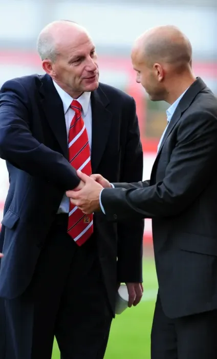 Framed Print : Bristol City Manager, Steve Coppell with Exeter city Manager Paul tisdale Framed Print : Bristol City Manager, Steve Coppell with Exeter city Manager Paul tisdale