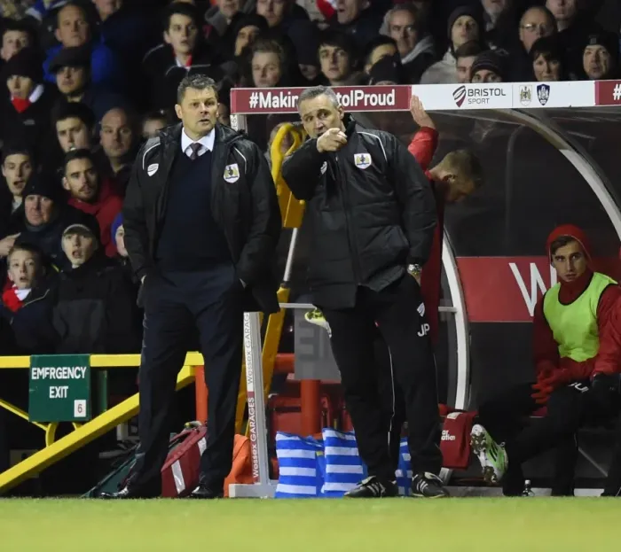 Framed Print : Bristol City Manager Steve Cotterill Consults John Pemberton during Bristol City vs Gillingham, 2015 Framed Print : Bristol City Manager Steve Cotterill Consults John Pemberton during Bristol City vs Gillingham, 2015