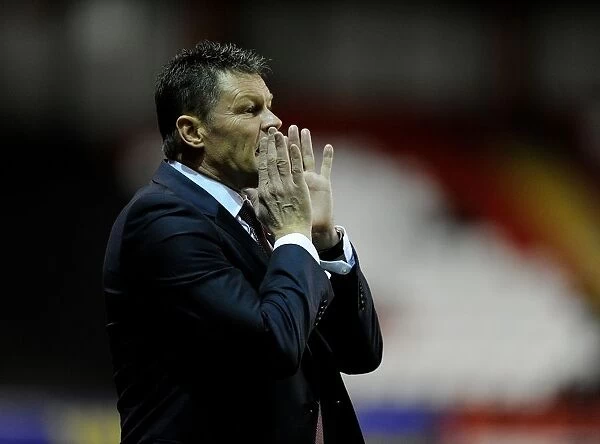 Bristol City Manager Steve Cotterill Gives Instructions during Johnstone's Paint Trophy Match