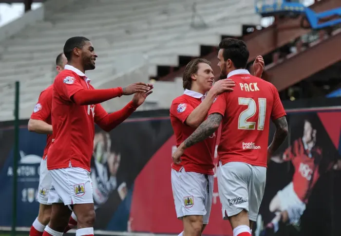 Framed Print : Bristol City: Marlon Pack's Thrilling Goal Celebration vs Barnsley (March 28, 2015) Framed Print : Bristol City: Marlon Pack's Thrilling Goal Celebration vs Barnsley (March 28, 2015)