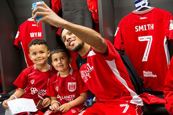 Bristol City Mascots in the Dressing Room: A Pre-Match Moment with Birmingham City (Sky Bet Championship, 2017)
