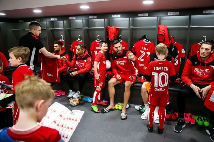 Framed Print : Bristol City Mascots in the Dressing Room: Pre-Match Moment at Ashton Gate Stadium, 2017 Framed Print : Bristol City Mascots in the Dressing Room: Pre-Match Moment at Ashton Gate Stadium, 2017