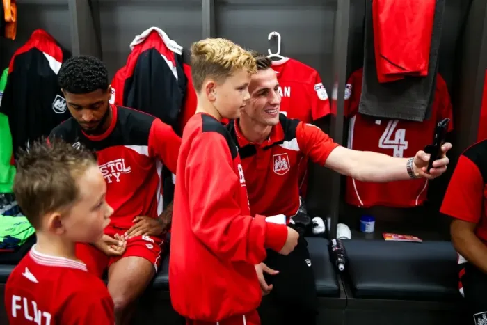 Framed Print : Bristol City Mascots in the Dressing Room: Pre-Match Moment at Ashton Gate Stadium (2017) Framed Print : Bristol City Mascots in the Dressing Room: Pre-Match Moment at Ashton Gate Stadium (2017)
