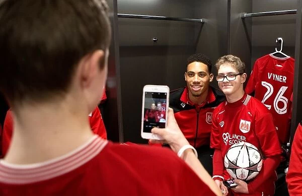 Bristol City: Mascots and Players Unite - A Heartwarming Moment in the Dressing Room before the Match (Bristol City vs. Norwich City, 2017)