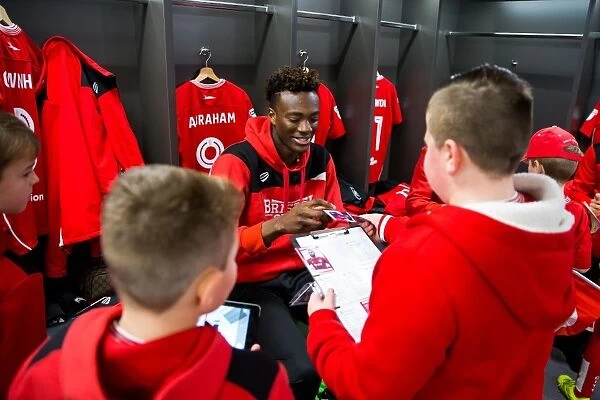Bristol City Mascots and Players Unite in the Dressing Room - Sky Bet Championship Match