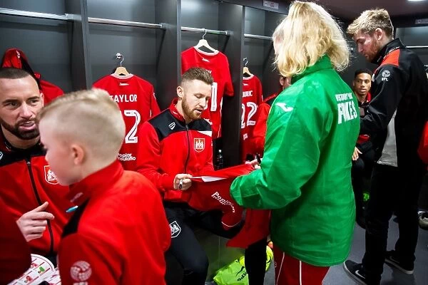 Bristol City: Mascots and Players Unite in the Dressing Room - Sky Bet Championship Match