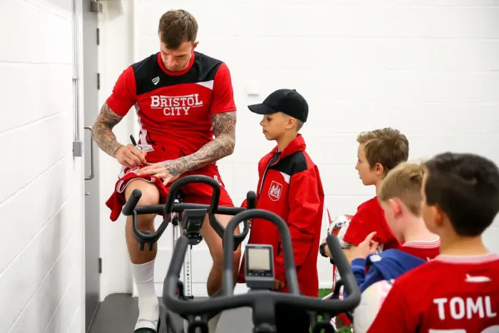 Framed Print : Bristol City Mascots Surprise Players Before Barnsley Match, 2017 - Ashton Gate Stadium Framed Print : Bristol City Mascots Surprise Players Before Barnsley Match, 2017 - Ashton Gate Stadium