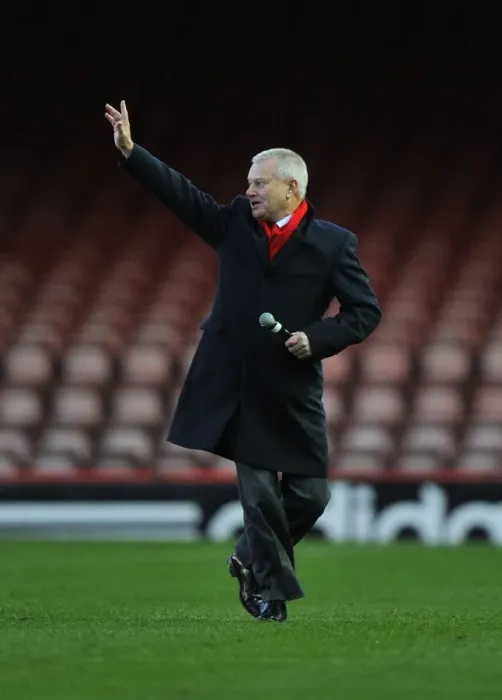 Framed Print : Bristol City Owner Steve Lansdown Rallies Fans at Half Time during Bristol City vs. Peterborough United Championship Match, December 2012