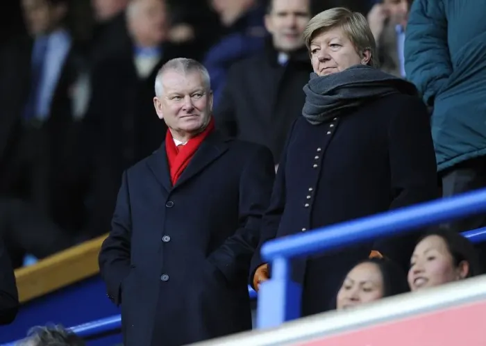 Framed Print : Bristol City Owner Steve Lansdown and Wife Maggie at Blackburn Rovers Ewood Park during FA Cup Match, 05-01-2013