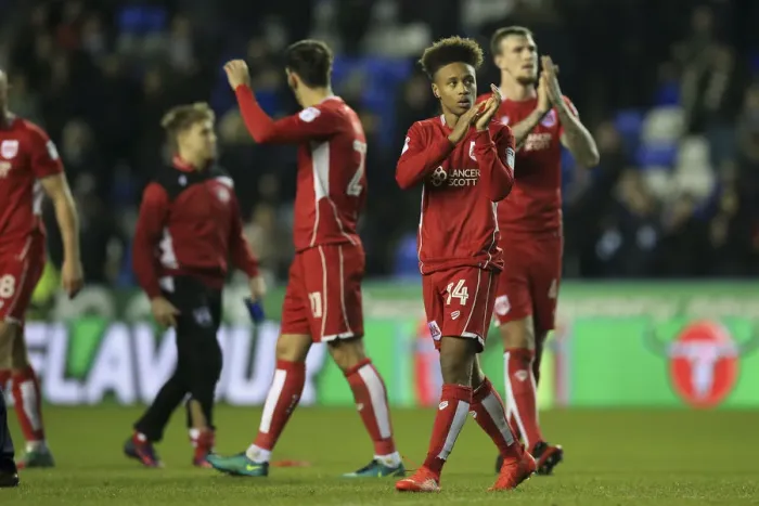 Framed Print : Bristol City Players Show Appreciation to Fans after Reading Match, 26th November 2016 Framed Print : Bristol City Players Show Appreciation to Fans after Reading Match, 26th November 2016