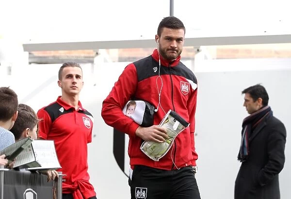 Bristol City Players Arrive at Craven Cottage Ahead of Fulham Match, 12 March 2016