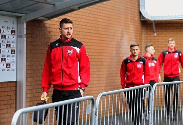 Bristol City Players Arrive at Turf Moor for FA Cup Showdown against Burnley, January 2017